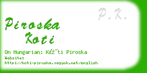 piroska koti business card